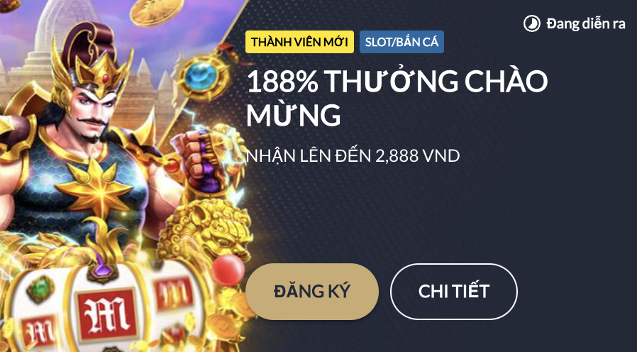 188% thưởng chào mừng