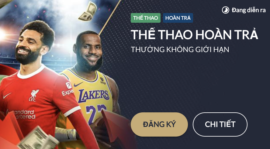 Hoàn trả không giới hạn khi cá cược thể thao